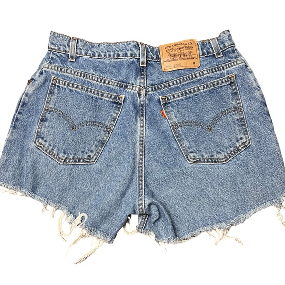 Vintage Levi’s Orange Tab Made In USA Cut-Off Shorts Size 12 - Picture 2 of 16